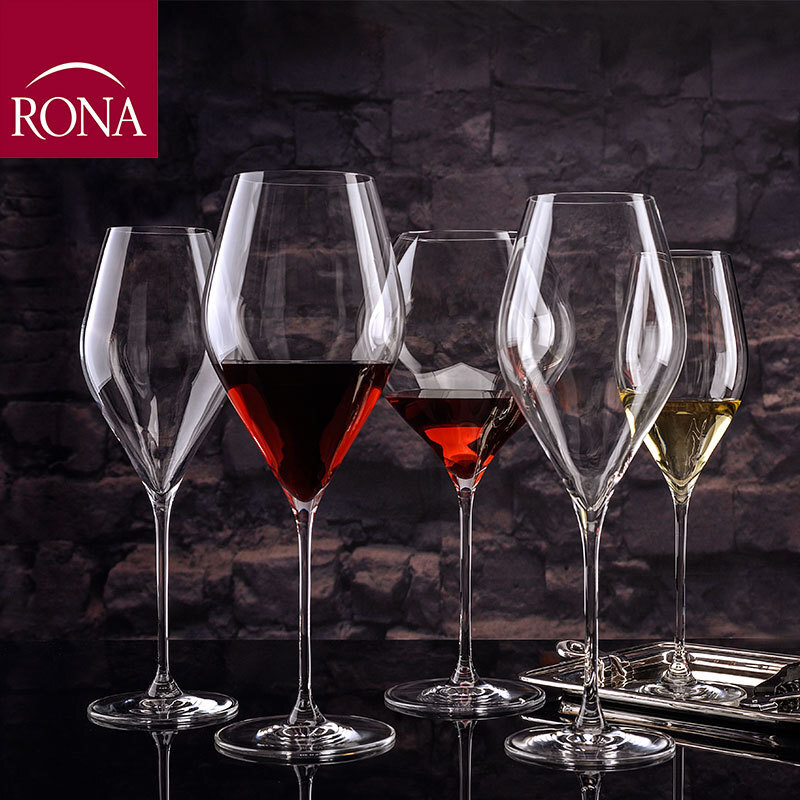 捷克进口洛娜RONA酒具手工天鹅系列水晶红酒杯高脚杯葡萄酒杯6款 430ml