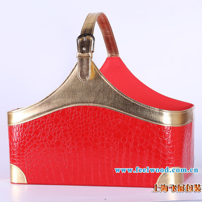 【高档进口食品包装礼篮 ,食品包装皮篮(现货)】价格,厂家,图片,其他食品包装,上海飞展实业-